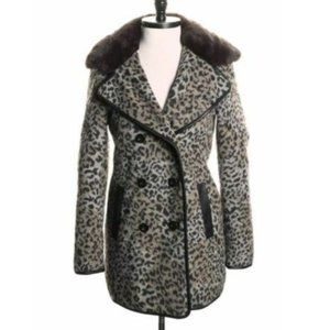 TopShop Leopard Print Faux Fur Vintage Jacket